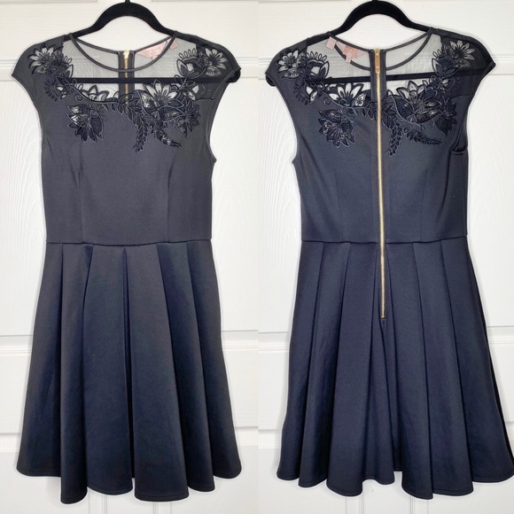 Ted Baker Dolli Dress in Black Size 2 - Picture 2 of 11